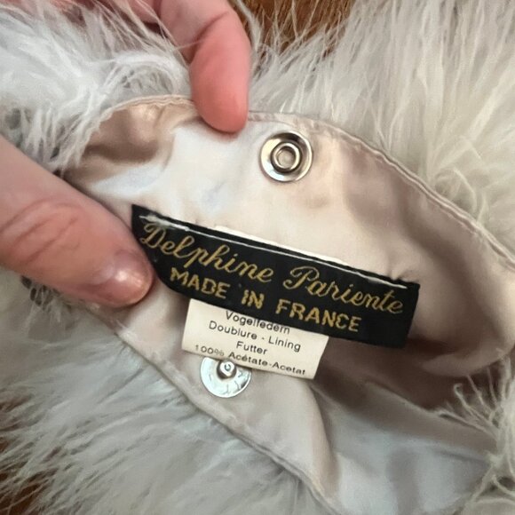 Gorgeous Vintage Delphine Pariente Made in France Feather Purse 1985 - EUC -Rare - Picture 6 of 16